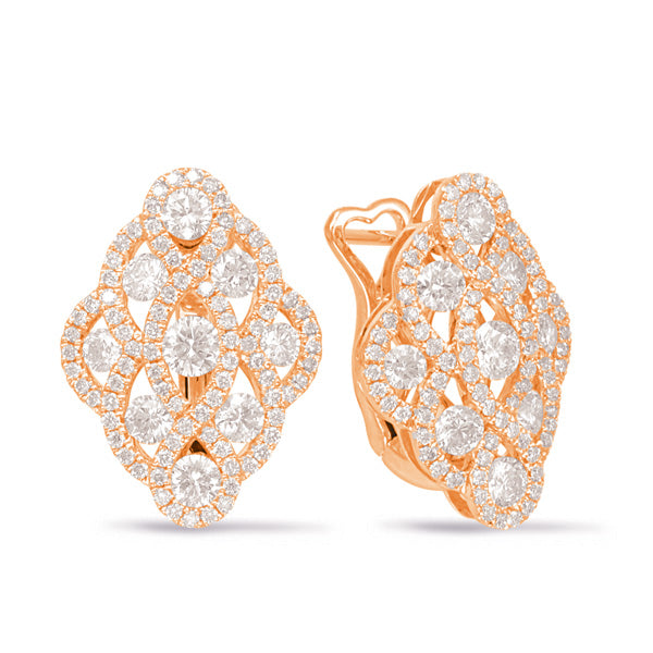 Rose Gold Diamond Earring