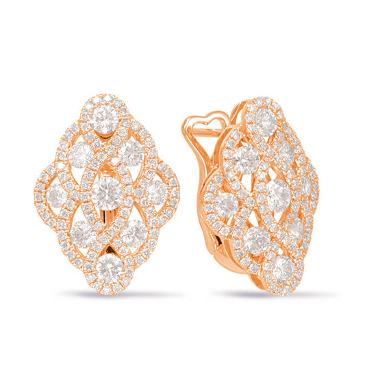 Rose Gold Diamond Earring
