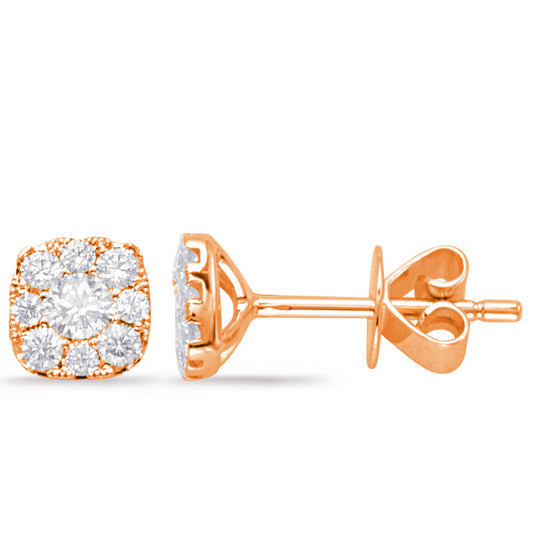 Rose Gold Diamond Earring