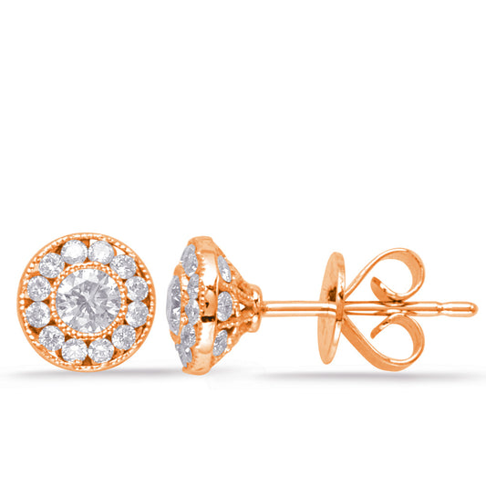 Rose Gold Diamond Earring