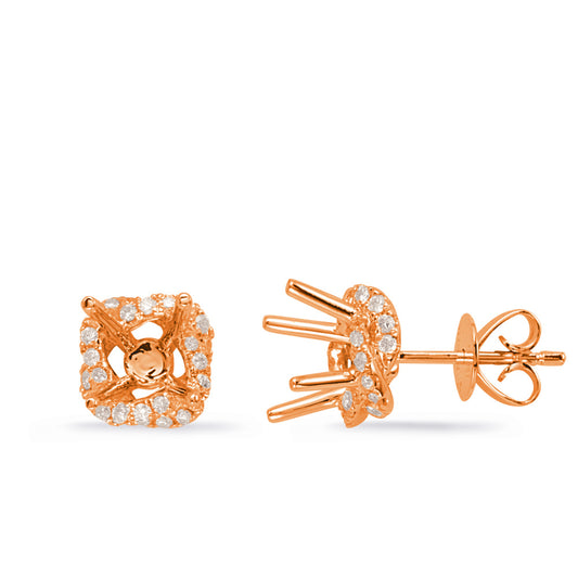Rose Gold Diamond Earring for .50cttw