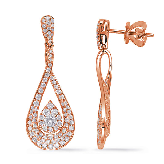 Rose Gold Diamond Earring