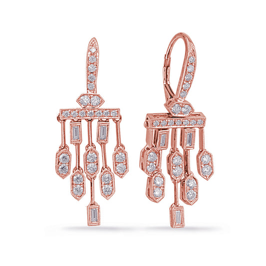 Rose Gold Diamond Earring