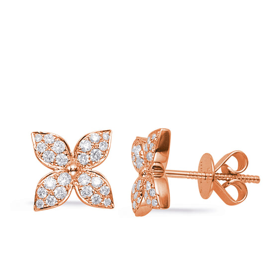 Rose Gold Diamond Earring