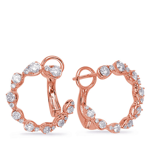 Rose Gold Diamond Earring