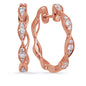 Rose Gold Diamond Hoop Earring