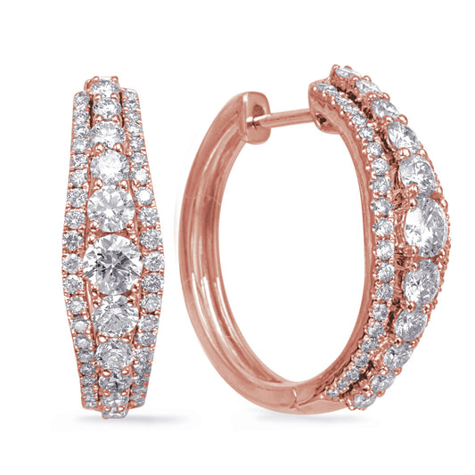 Rose Gold Diamond Earring