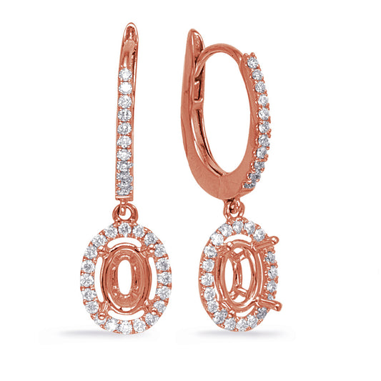 Rose Gold Diamond Earring