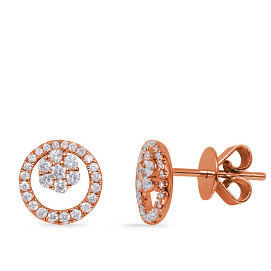 Rose Gold Diamond Earring