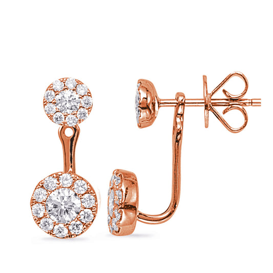 Rose Gold Diamond Earring Jacket