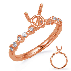 Rose Gold  Diamond Engagement Ring
