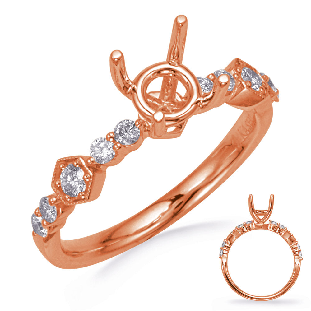 Rose Gold Diamond Engagement Ring