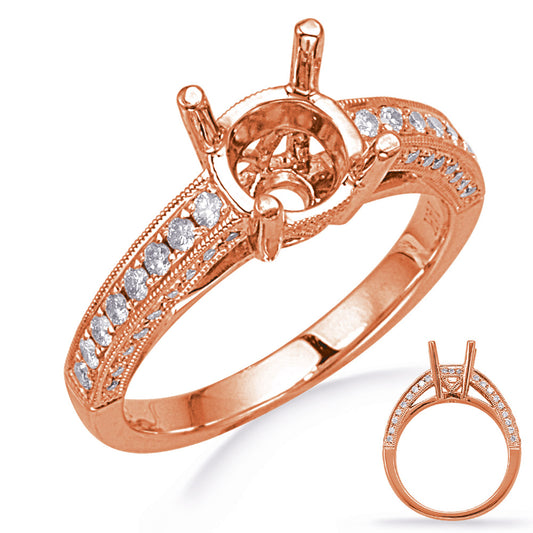 Rose Gold Diamond Engagement Ring