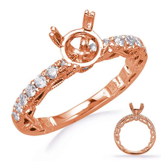 Rose Gold Diamond Engagement RIng