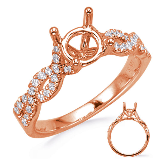 Rose Gold Diamond Engagement Ring