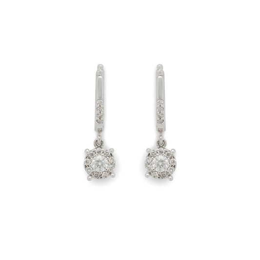 Effy 14K White Gold Diamond Earrings