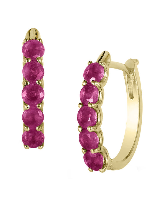 Effy 14K Yellow Gold Natural Ruby Earrings