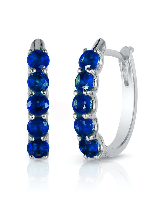 Effy 14K White Gold Natural Sapphire Earrings