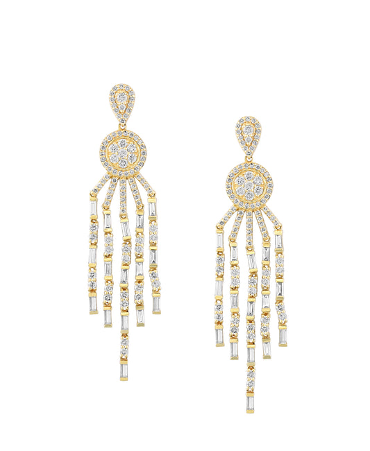Effy 14K Yellow Gold Diamond Earrings
