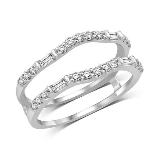 14K White Gold 1/2 Ct.Tw. Diamond Fashion Guard