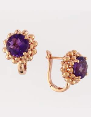 Effy 14K Rose Gold Amethyst Earrings