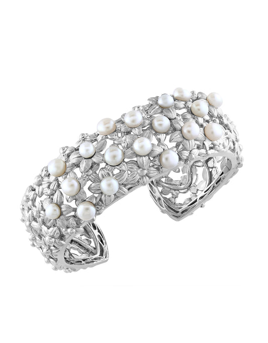 Effy 925 Sterling Silver Cultured Fresh Water Pearl Bangle
