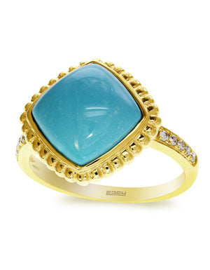 Effy 14K Yellow gold Turquoise Ring
