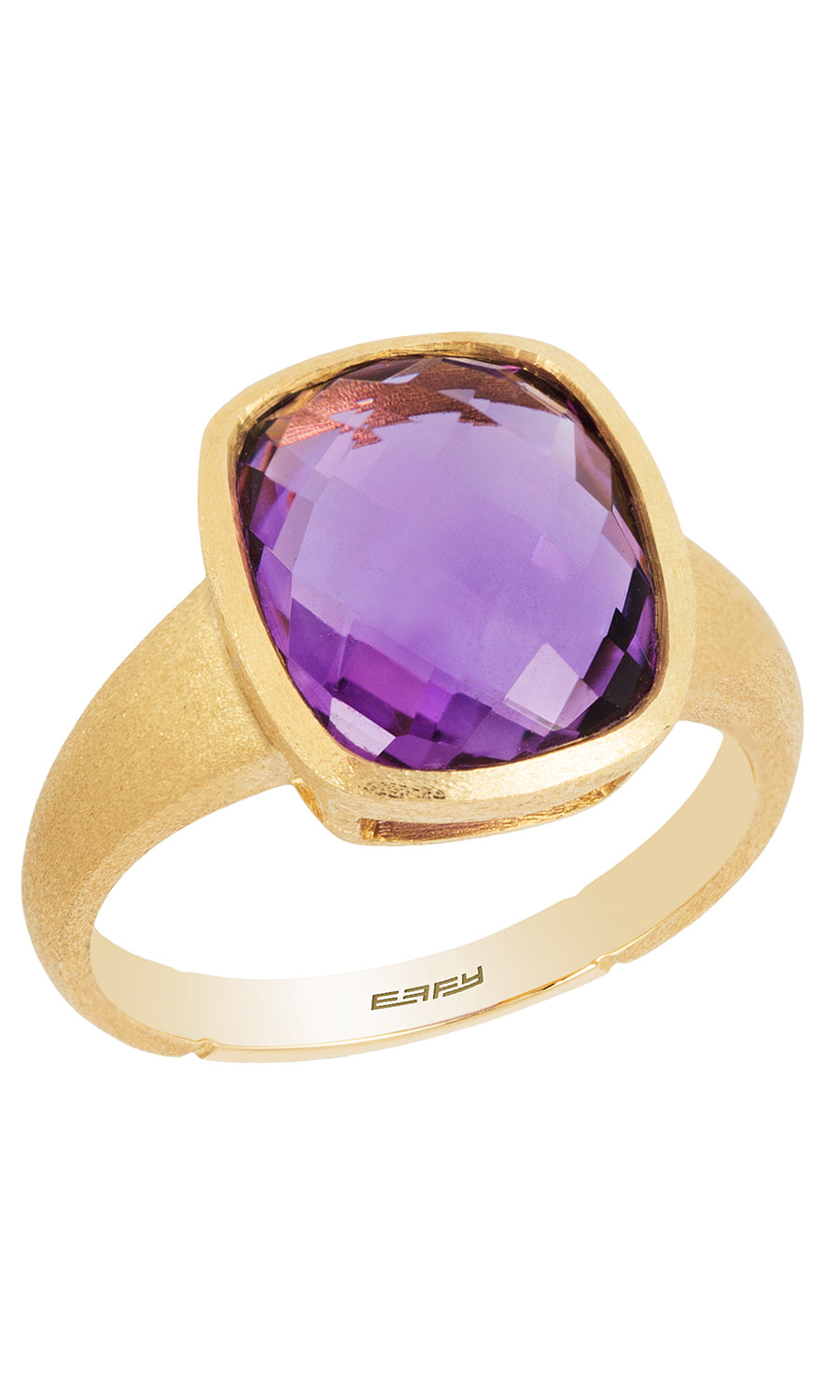 Effy 14K Rose and White Gold Amethyst Ring