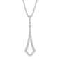 Sterling Silver Open Long Micro Pave Pendant