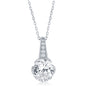 Sterling Silver Round CZ Pendant