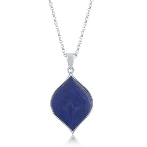 Sterling Silver Lapis Marquise Pendant