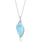 Sterling Silver Marquise Larimar Pendant