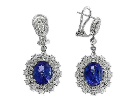 EFFY 18K TWO TONE GOLD  WHITE AND YELLOW DIAMOND EARRINGS