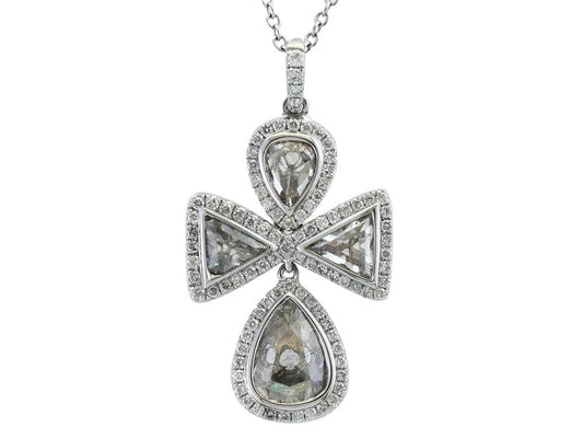 EFFY 18K WHITE GOLD DIAMOND PENDANT