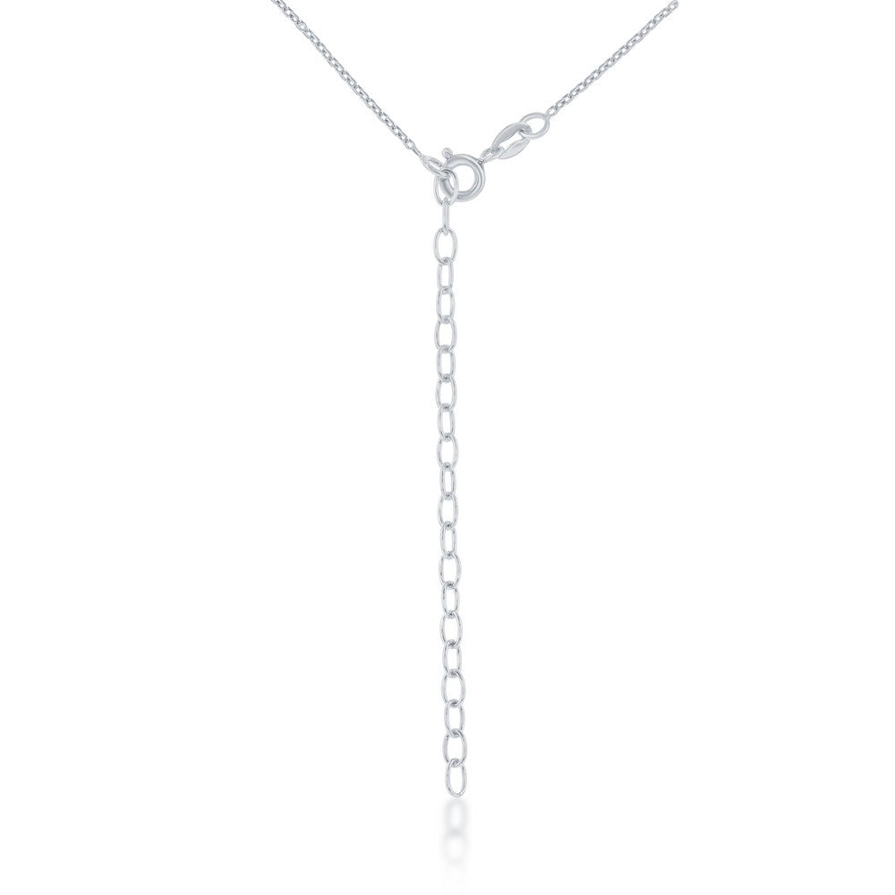 Sterling Silver Small CZ By The Yard Choker