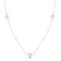 Sterling Silver Alternating Polished & Open Disc Necklace