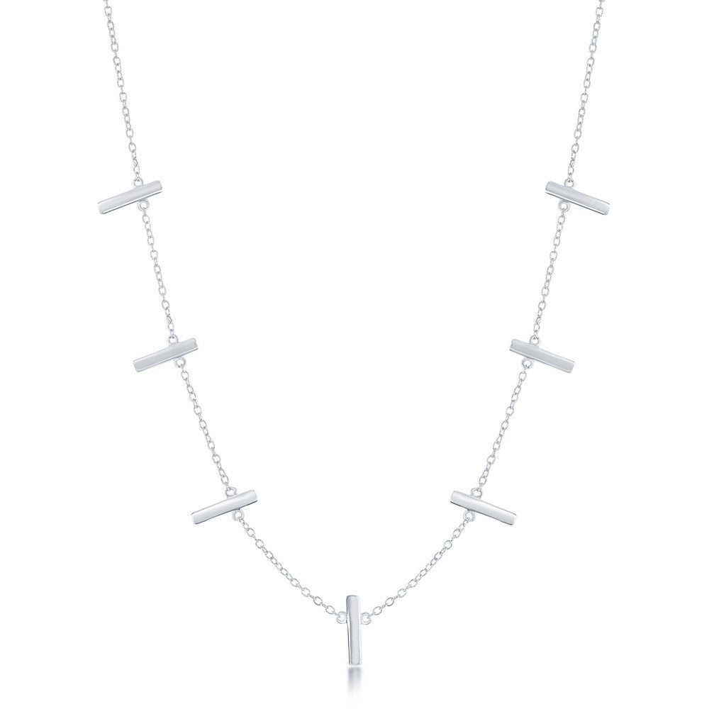 Sterling Silver Verticle Bars Necklace