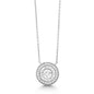 Sterling Silver Round Micro Pave Necklace