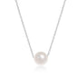 Sterling Silver Single Threaded 10mm Freshwater Pearl Necklace