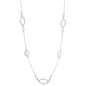 Sterling Silver Open Oval with FWP Necklace