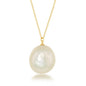 Sterling Silver GP Large Freshwater Baroque Pearl Necklace