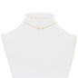 Sterling Silver Three Station Freshwater Pearls Choker - Gold Plated