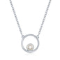 Sterling Silver Open Circle with FWP Necklace