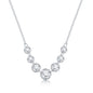 Sterling Silver Graduating CZ Necklace