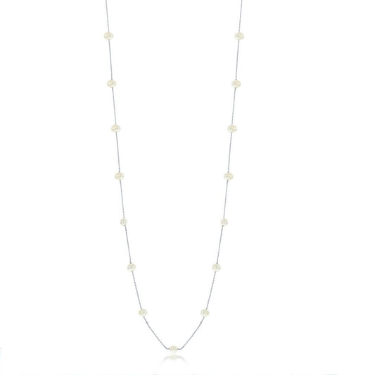 Sterling Silver Freshwater Pearls by the Yard Necklace