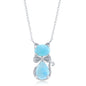 Sterling Silver Larimar Cat Necklace