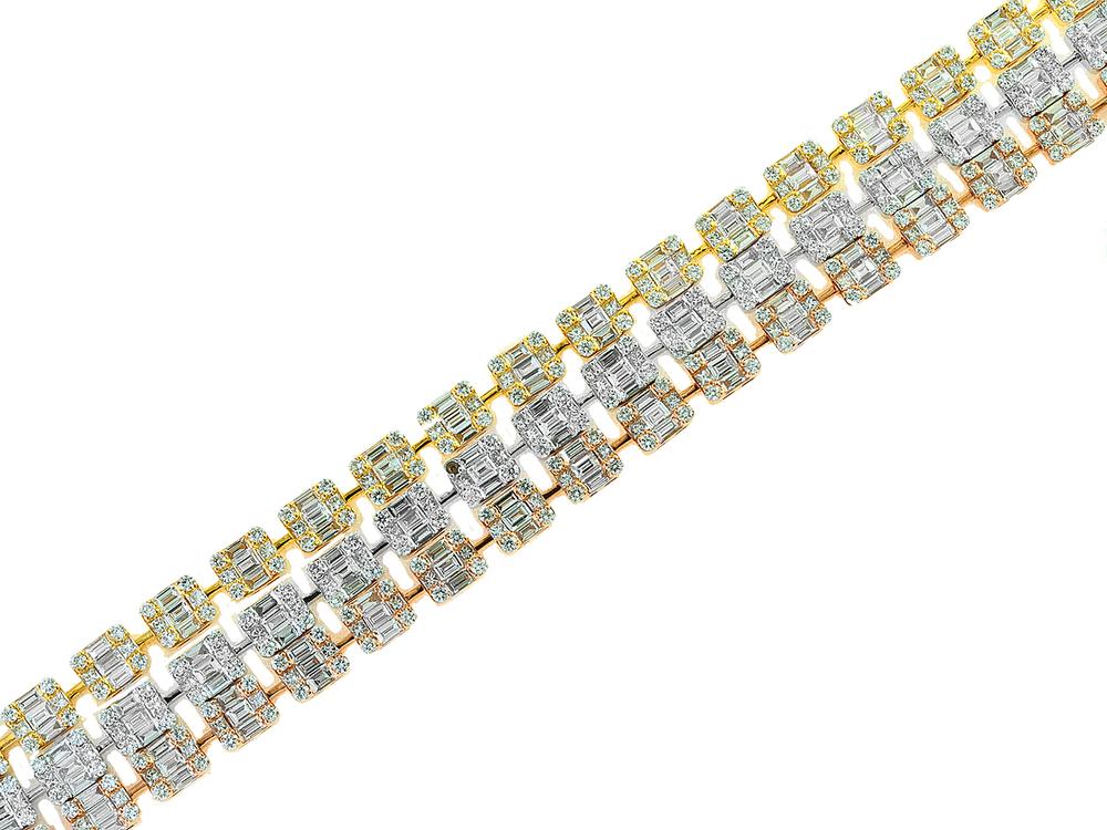 EFFY   THREE TONE GOLD DIAMOND BRACELET