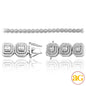 14KW 10.00CTW BAGUETTE DIAMOND MENS BRACELET - 8.5