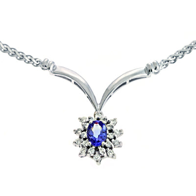 Tanzanite./diamond Necklace