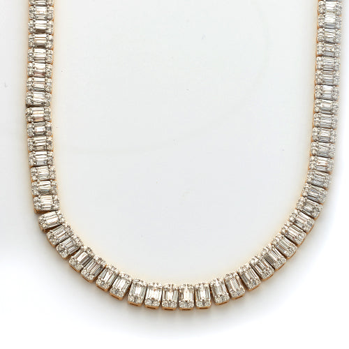 14KY 23.75CTW BAGUETTE DIAMOND SQUARE CLUSTER